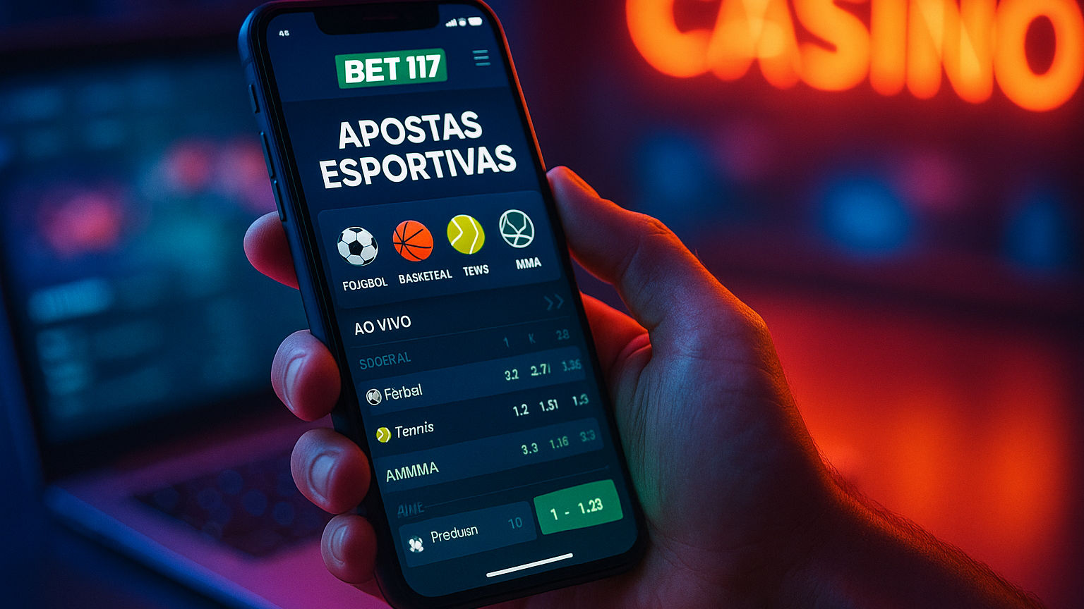 Aposte em apostas esportivas no cassino online BET117